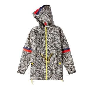 Kule the Tamu Leopard Animal Print Hooded Windbreaker Jacket